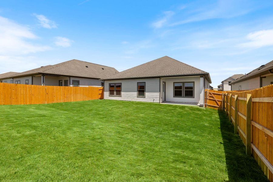 Rear of Home and Private Backyard Rear of Home and Private Backyard