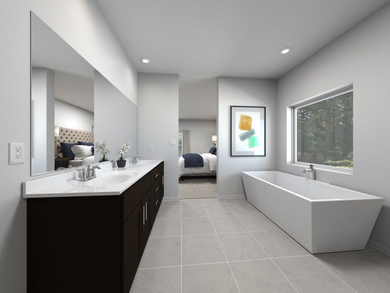 Rendering of Roman primary bathroom.
