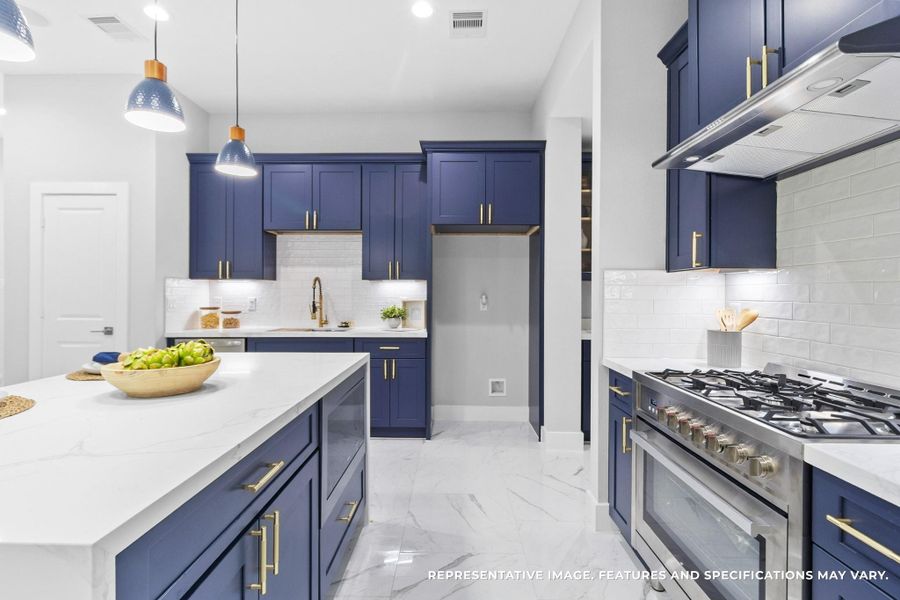 Your chef’s kitchen, with its gas range and bold cabinetry, makes every meal feel like it was prepared in a restaurant-worthy space. Your chef’s kitchen, with its gas range and bold cabinetry, makes every meal feel like it was prepared in a restaurant-worthy space.