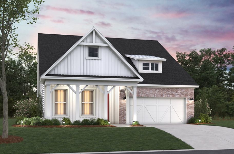 Representative exterior photo of a completed home built from the Leyland by Beazer Homes in Northbrook, Murrells Inlet, SC (Image 2). Representative exterior photo of a completed home built from the Leyland by Beazer Homes in Northbrook, Murrells Inlet, SC (Image 2).