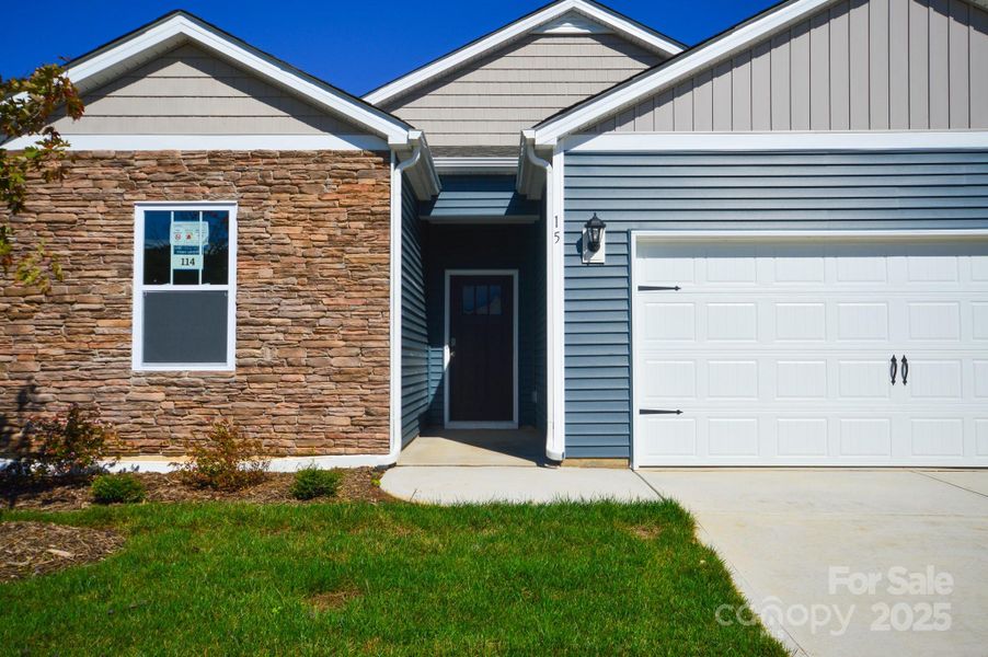 Exterior details and patio area of a home in Tap Root Farms, Fletcher (Image 3).