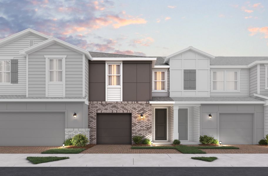 Representative exterior photo of a completed home built from the Magnolia by Beazer Homes in Towns at Greenleaf, Oviedo, FL (Image 14). Representative exterior photo of a completed home built from the Magnolia by Beazer Homes in Towns at Greenleaf, Oviedo, FL (Image 14).