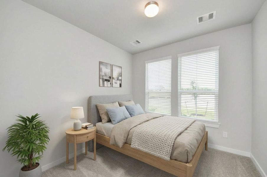 Virtually Staged - Guest Bedroom. Sample photo of completed home with similar floor plan. Actual colors and selections may vary. Virtually Staged - Guest Bedroom. Sample photo of completed home with similar floor plan. Actual colors and selections may vary.