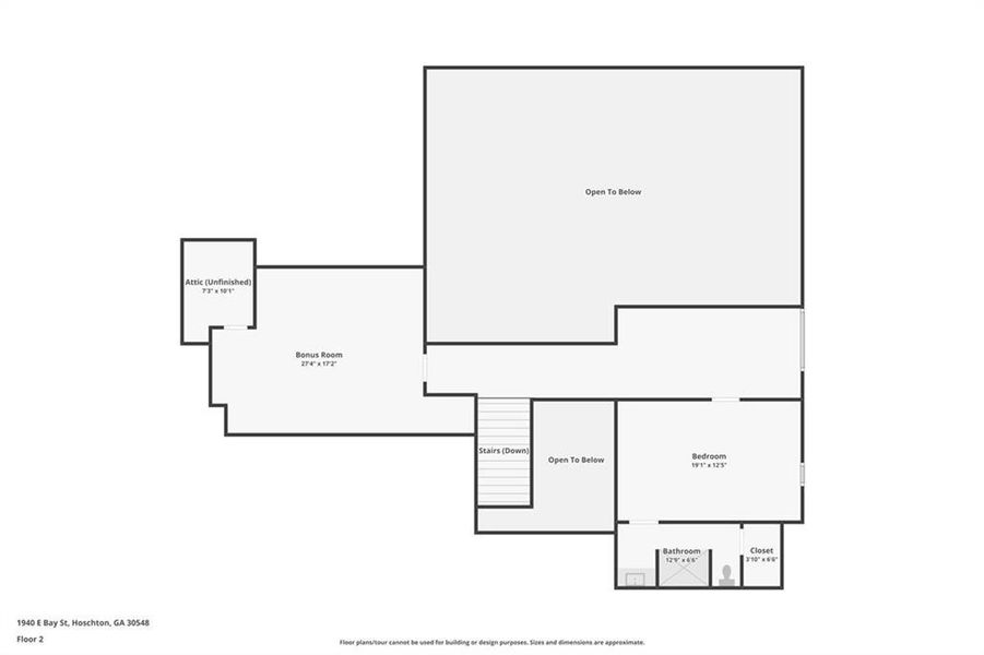 2D floor plan layout of this home in , Hoschton, GA (Image 6).