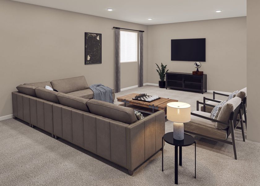 Representative furnished interior of a home built from the 3508 by Tri Pointe Homes in The Aurora Highlands, Aurora (Image 26).