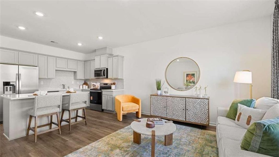 Furnished interior view inside a new home in The Gables at Agricultural Village, Perry (Image 13).