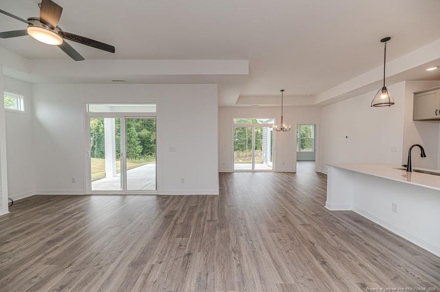 Hallway View into Living Area