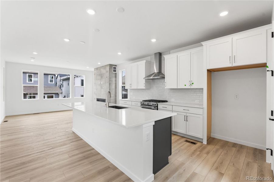 Furnished interior view inside a new home in Tribute at Lyric, Lone Tree (Image 13).