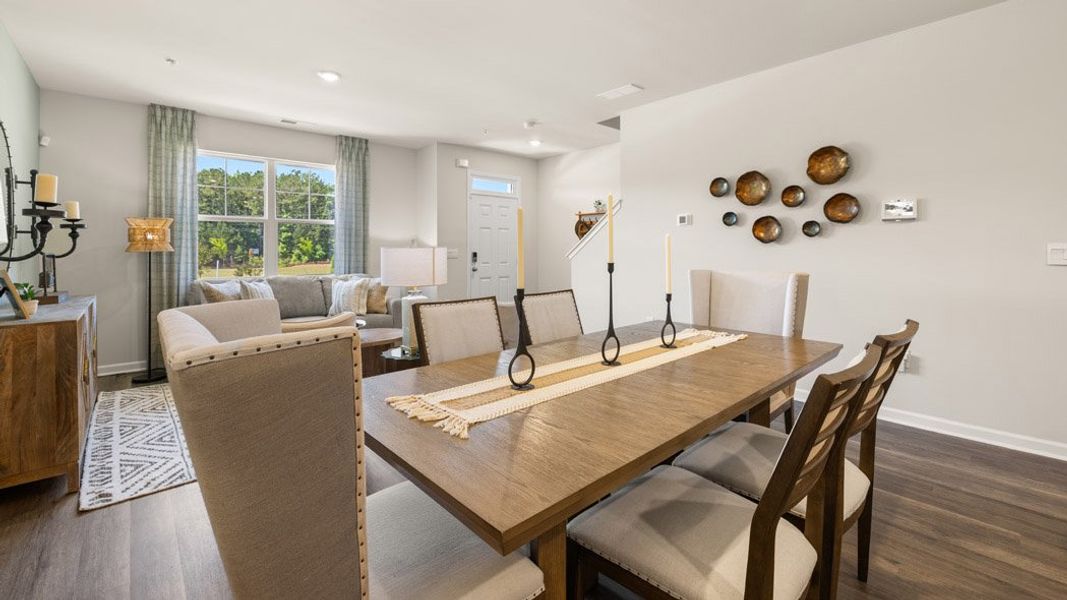 Representative furnished interior of a home built from the Ashley by D.R. Horton in Echo Glen, Stockbridge (Image 9).