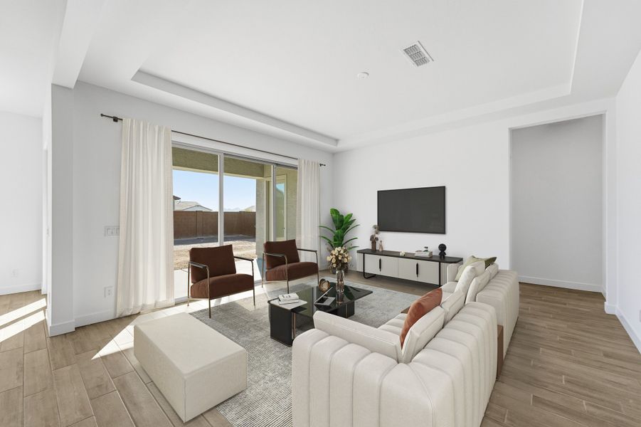 Furnished interior view inside a new home in Ellsworth Ranch, Queen Creek (Image 6).