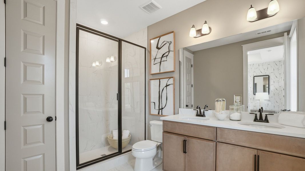 Representative furnished interior of a home built from the Seaton by DRB Homes in The Eighteen, Atlanta (Image 7). Representative furnished interior of a home built from the Seaton by DRB Homes in The Eighteen, Atlanta (Image 7).