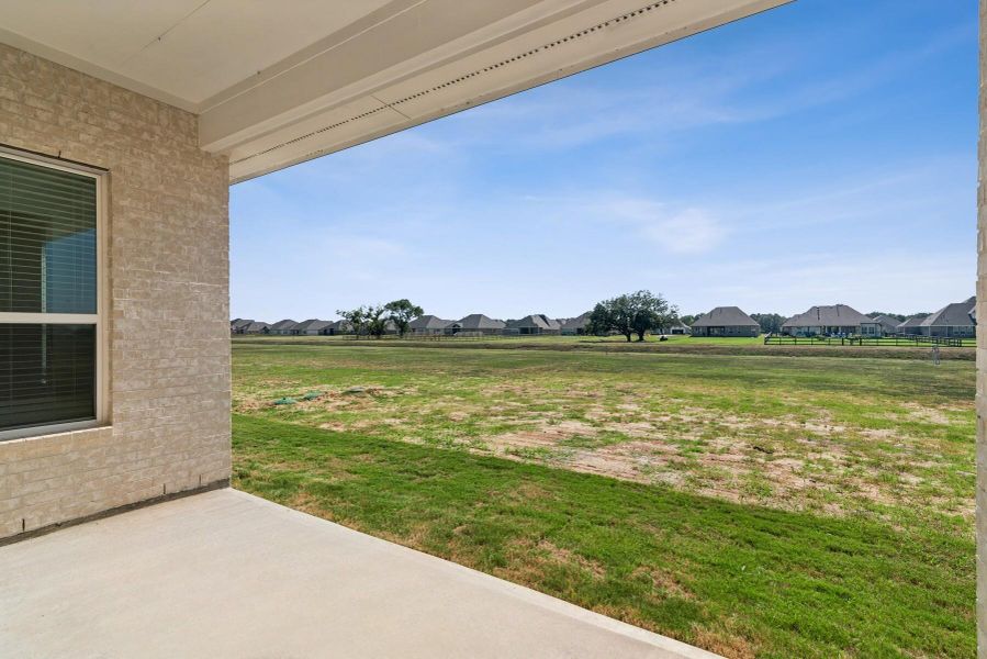 Relaxing covered patio with stunning views Relaxing covered patio with stunning views