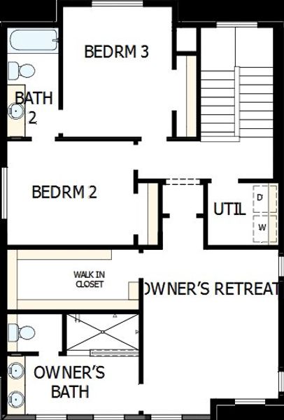 2D floor plan layout of this home in Trailside at Cottonwood Creek, Colorado Springs, CO (Image 5).