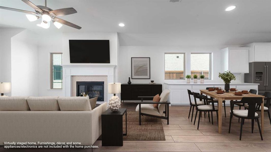 Furnished interior view inside a new home in The Parks At Wilson Creek 40', Celina (Image 6). Furnished interior view inside a new home in The Parks At Wilson Creek 40', Celina (Image 6).