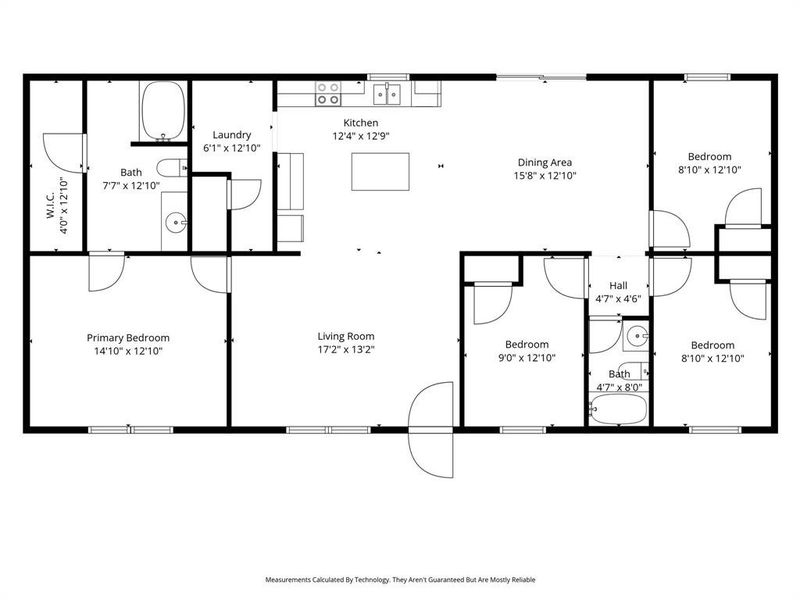 2D floor plan layout of this home in , Marietta, TX (Image 3).