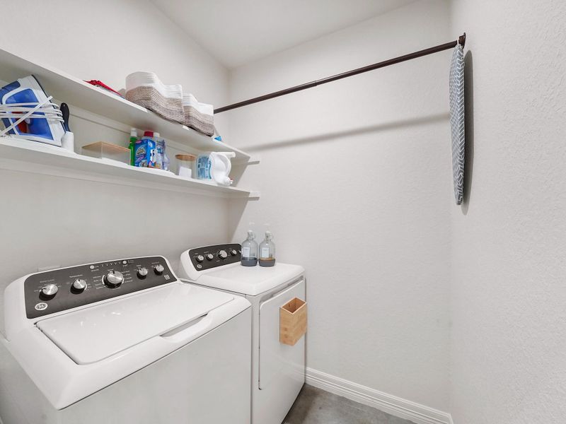 THE LAUNDRY ROOM IS LOCATED INSIDE THE HOME