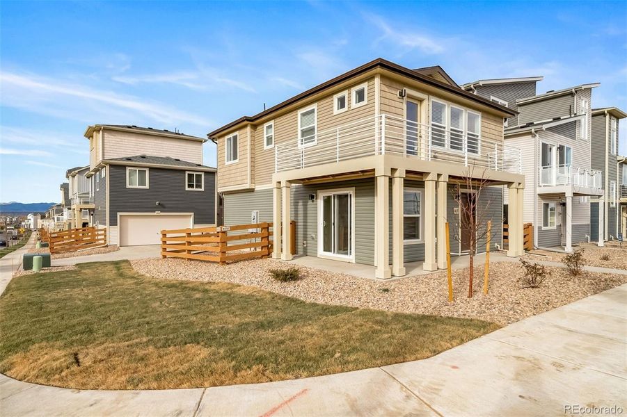 Exterior details and patio area of a home in , Commerce City (Image 21).