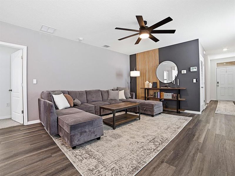 Furnished interior view inside a new home in Windrose, Apopka (Image 4). Furnished interior view inside a new home in Windrose, Apopka (Image 4).