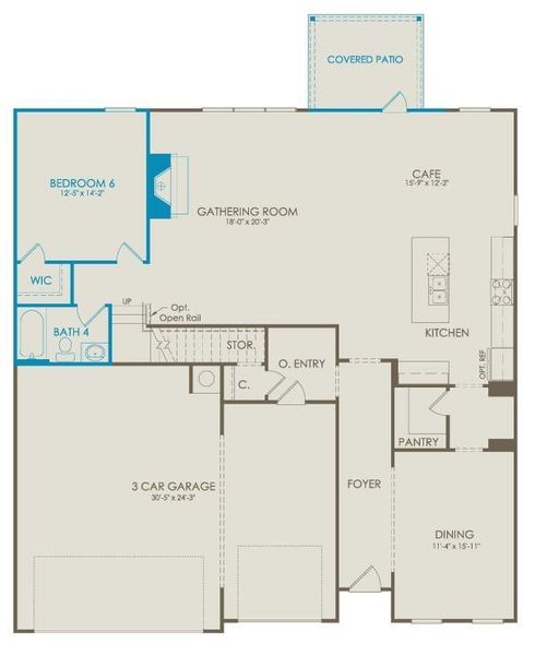2D floor plan layout of this home in Haverhill Estates, Dacula, GA (Image 3).