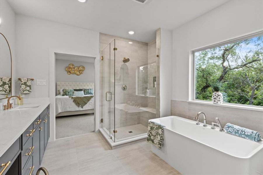 Furnished interior view inside a new home in , Lake Dallas (Image 24).