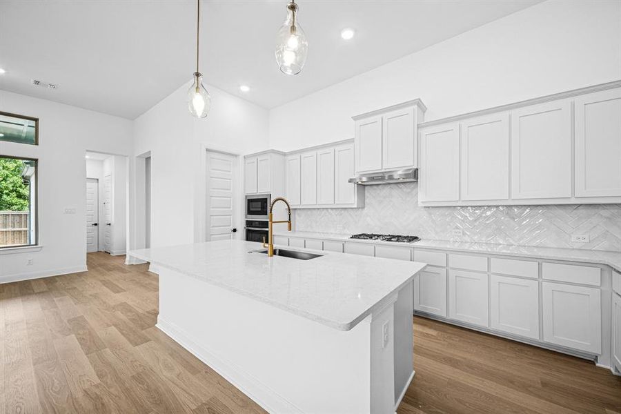 Furnished interior view inside a new home in Karis - Village Series, Crowley (Image 13). Furnished interior view inside a new home in Karis - Village Series, Crowley (Image 13).