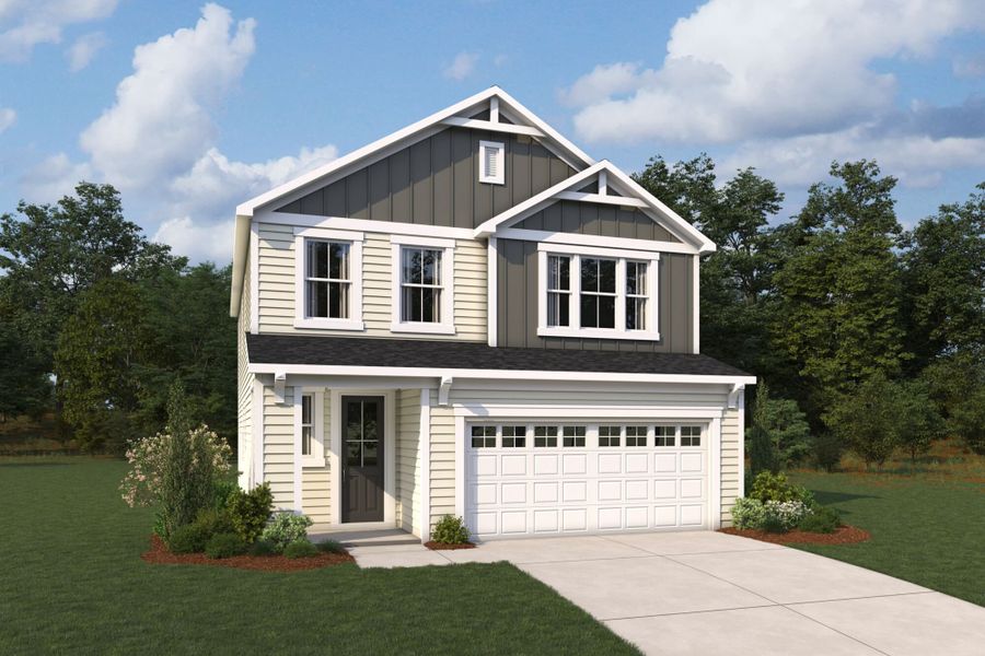 Representative exterior photo of a completed home built from the Macon by Mattamy Homes in Cardinal Landing, Coats, NC (Image 11).