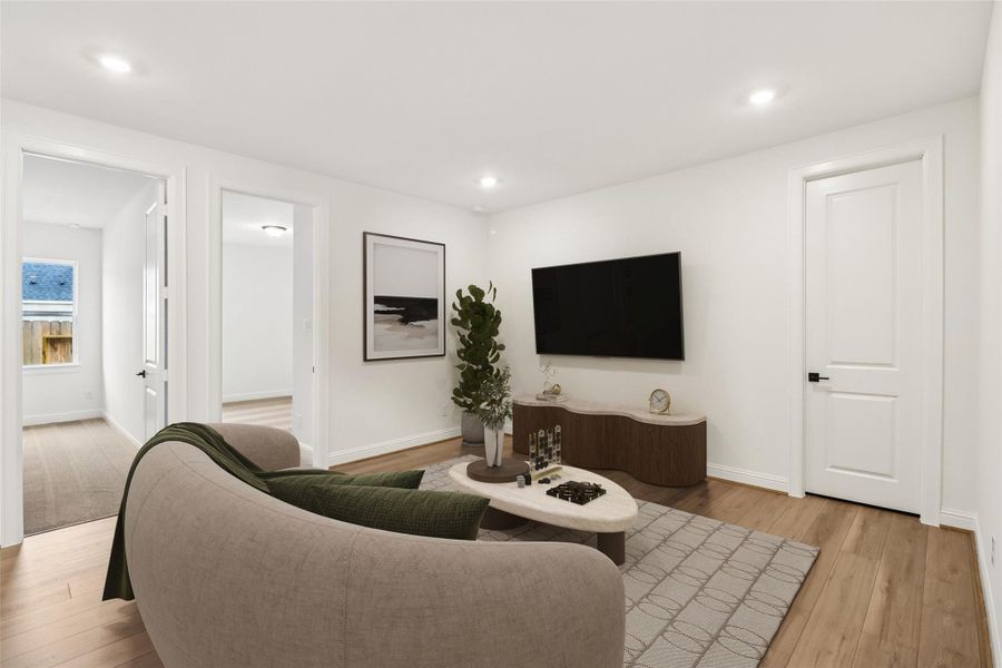 Furnished interior view inside a new home in Woodhavyn 60', Magnolia (Image 4).
