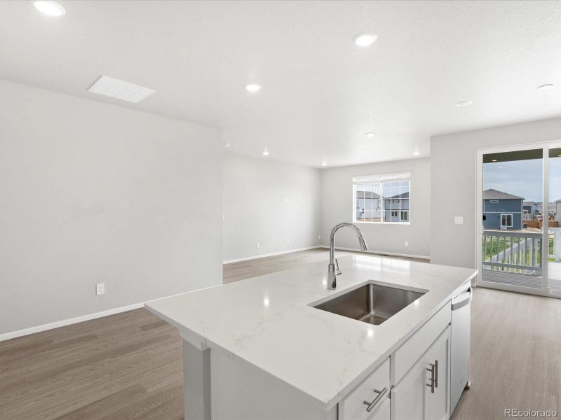 Furnished interior view inside a new home in Buffalo Highlands: The Canyon Collection, Commerce City (Image 18).