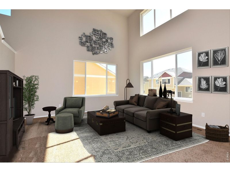 Furnished interior view inside a new home in Union Colony West, Greeley (Image 17).