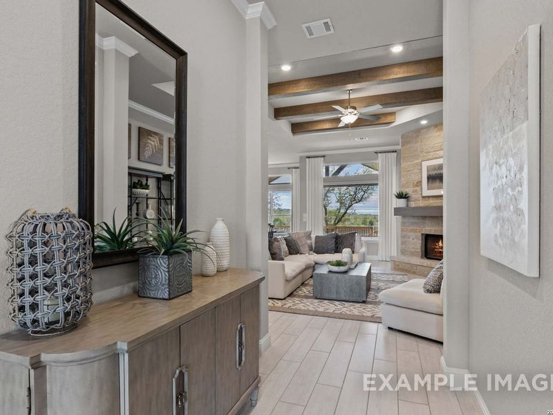 Furnished interior view inside a new home in The Reserve at Potranco Oaks, Castroville (Image 9).