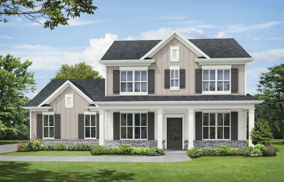 Front exterior of a home in the Magnolia Ridge community, located in Monroe, GA (Image 10).