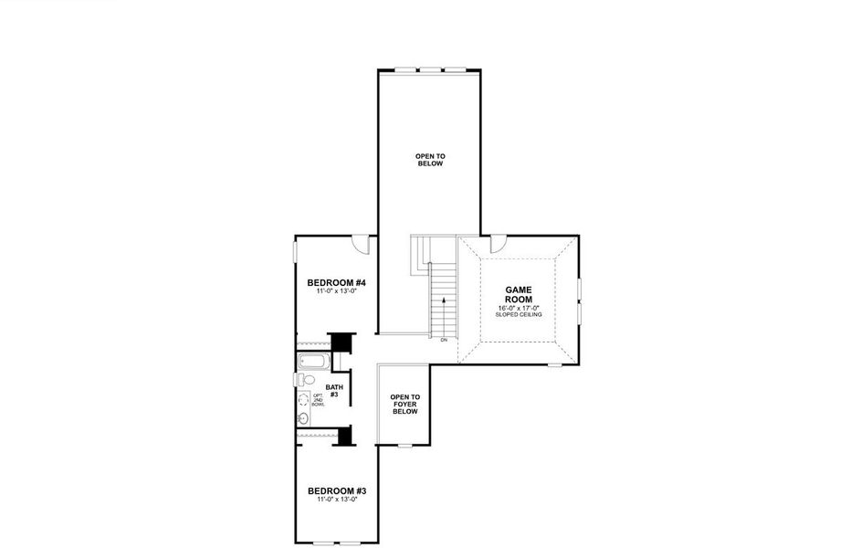 2D floor plan layout of this home in Sagebrook, Argyle, TX (Image 4).