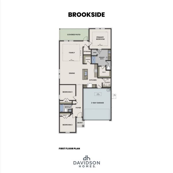 2D floor plan layout for the The Brookside E by Davidson Homes LLC in Enclave at Newport, Crosby, TX (Image 4). 2D floor plan layout for the The Brookside E by Davidson Homes LLC in Enclave at Newport, Crosby, TX (Image 4).