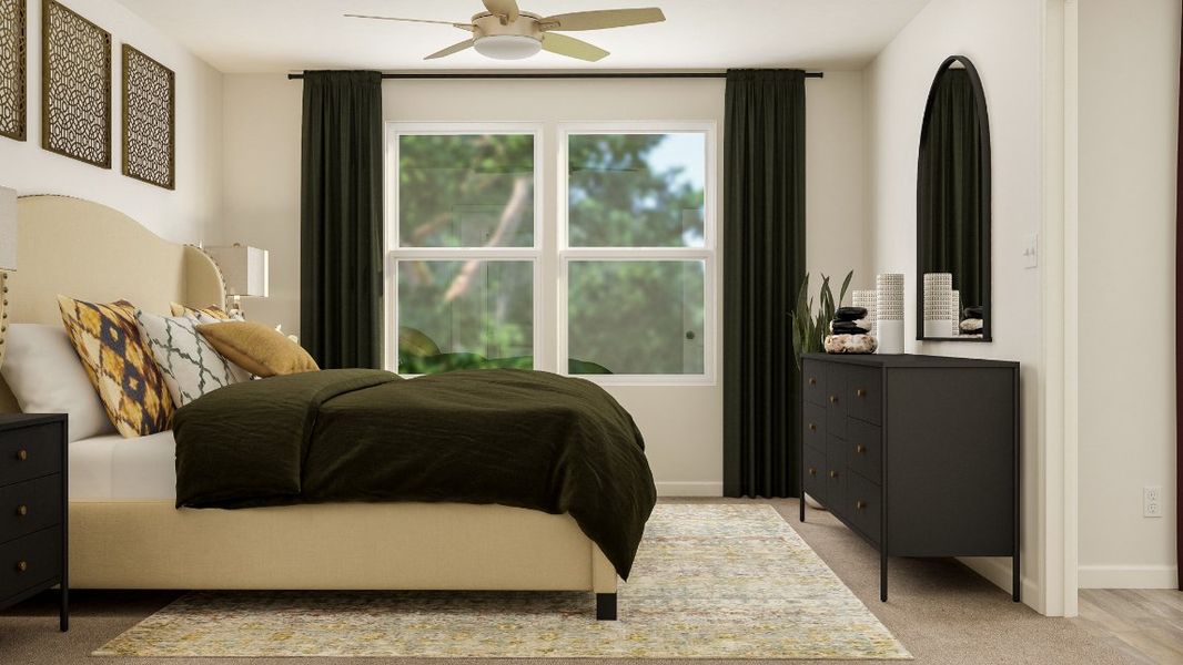 A bedroom with a bed and a window. A bedroom with a bed and a window.