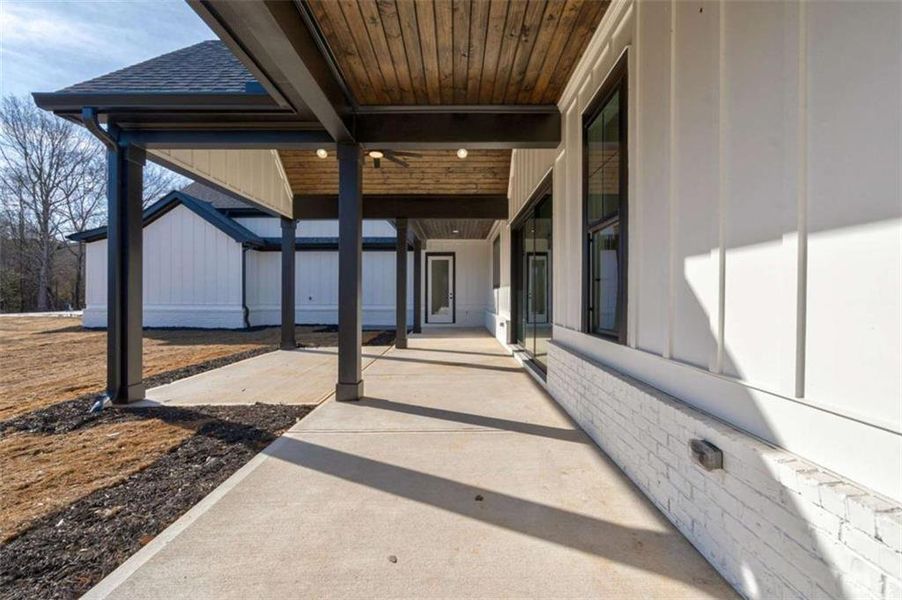 Exterior details and patio area of a home in , Monroe (Image 33).