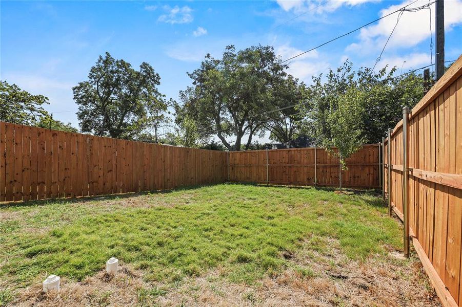 View of fenced backyard View of fenced backyard