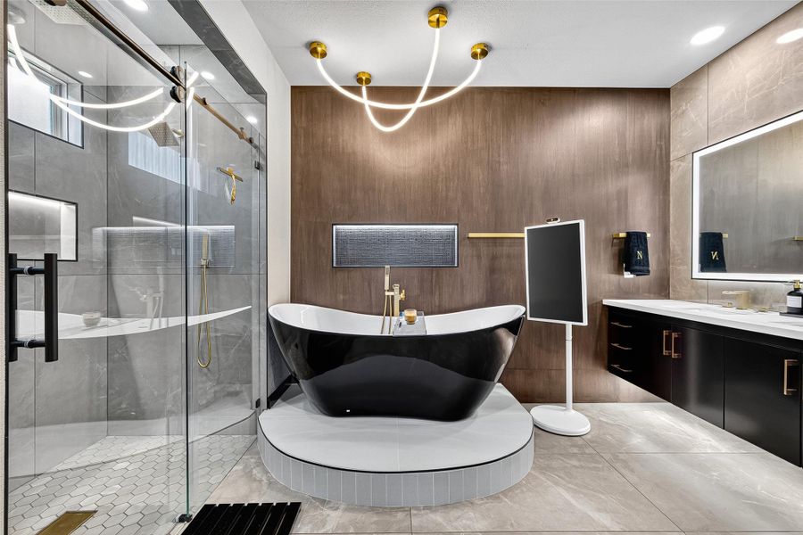 Furnished interior view inside a new home in Anderson Lakes, Houston (Image 35). Furnished interior view inside a new home in Anderson Lakes, Houston (Image 35).