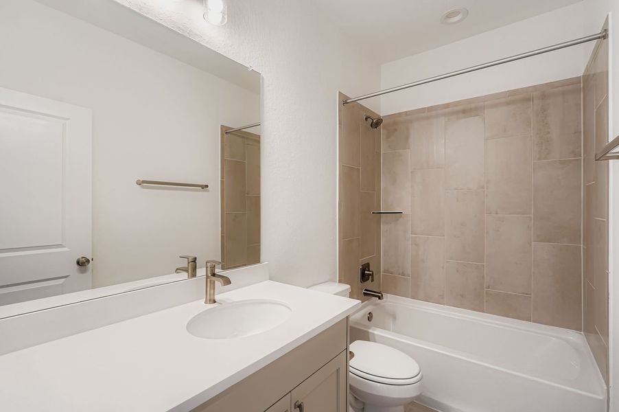 Furnished interior view inside a new home in 6 Creeks, Kyle (Image 5). Furnished interior view inside a new home in 6 Creeks, Kyle (Image 5).