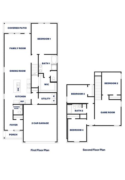 2D floor plan layout of this home in Cypress Green, Hockley, TX (Image 2).