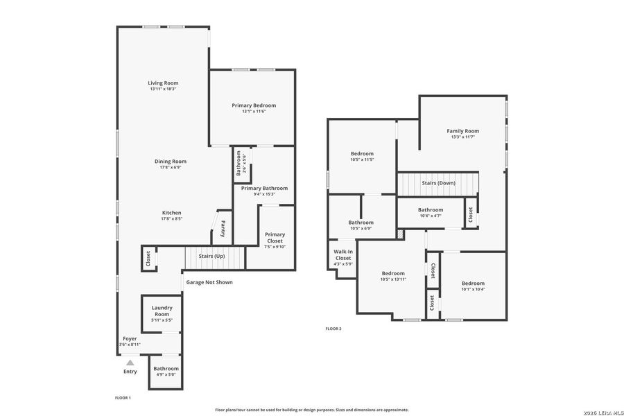 2D floor plan layout of this home in Vida, San Antonio, TX (Image 6).