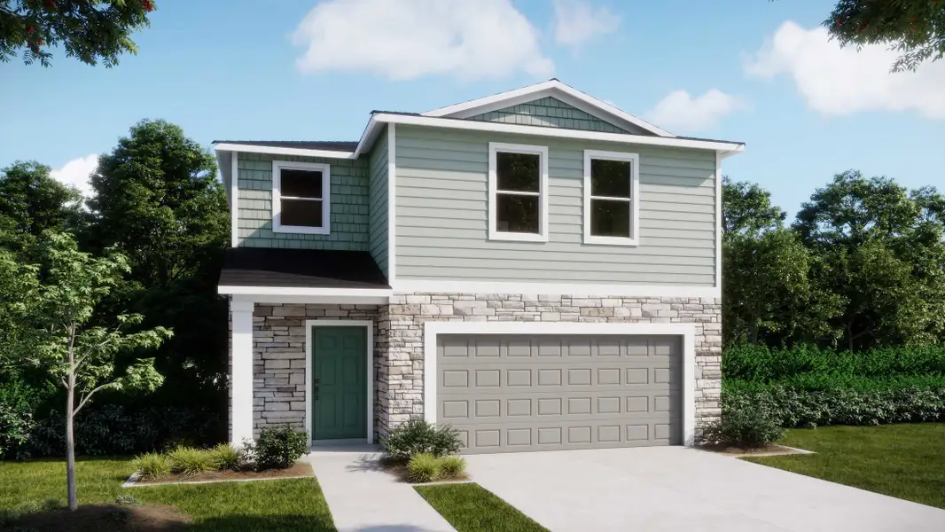 Representative exterior photo of a completed home built from the Carrington by Maronda Homes in Crosswinds, Haines City, FL (Image 4).