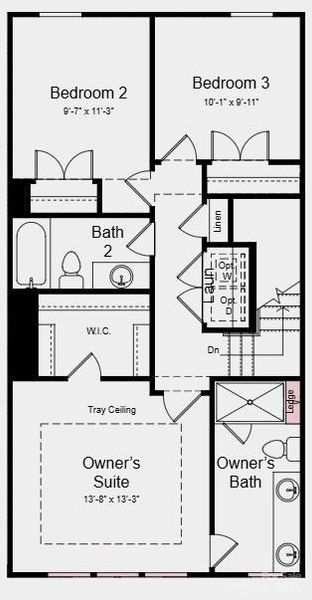 Additional Highlights Include: Gourmet kitchen, downstairs bedroom in place of flex, full bathroom in place of powder room, and ledge at primary shower.