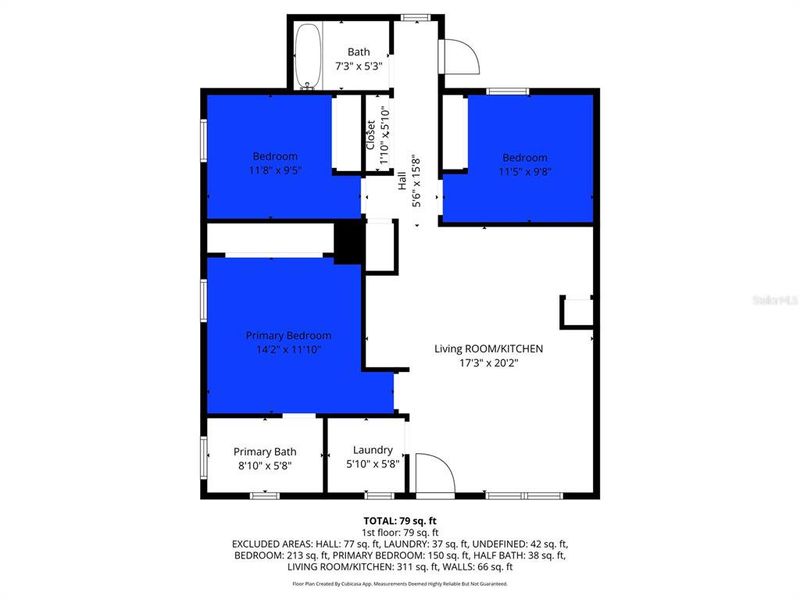 2D floor plan layout of this home in , Inverness, FL (Image 4).