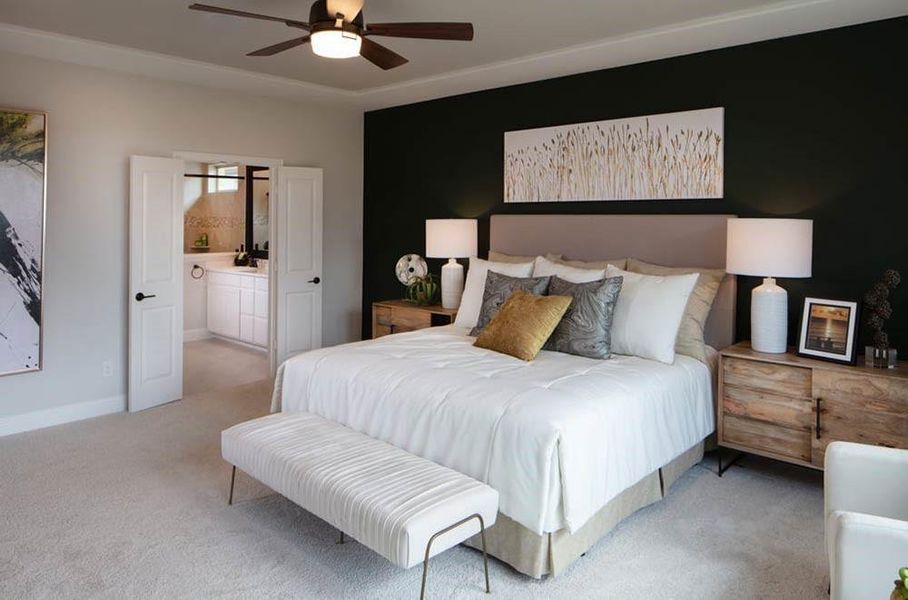 Furnished interior view inside a new home in South Oak 50s, Lakewood Village (Image 10). Furnished interior view inside a new home in South Oak 50s, Lakewood Village (Image 10).