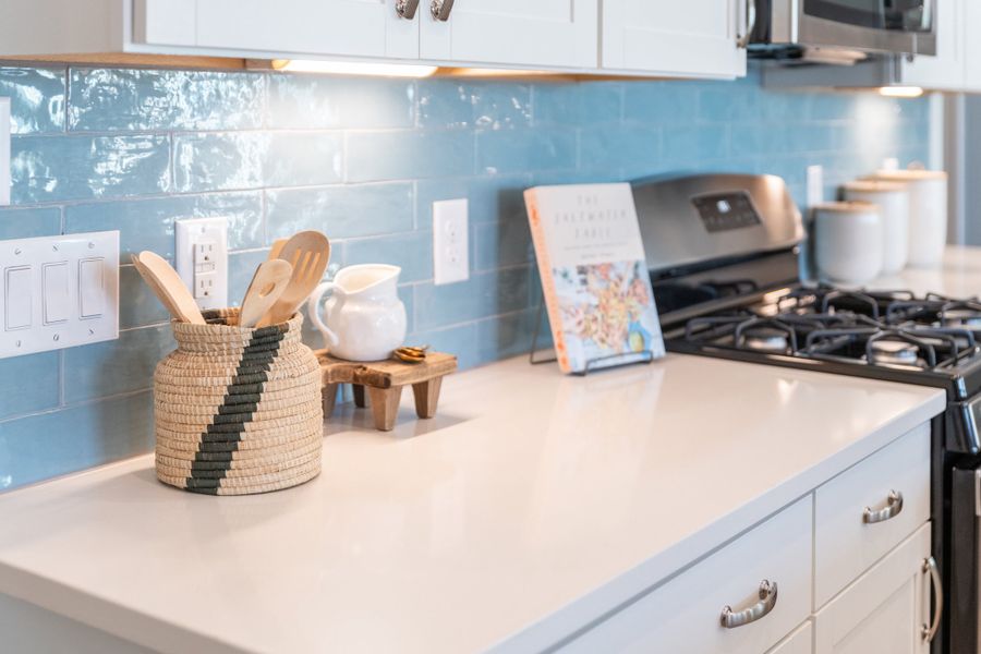 Subway tile backsplash