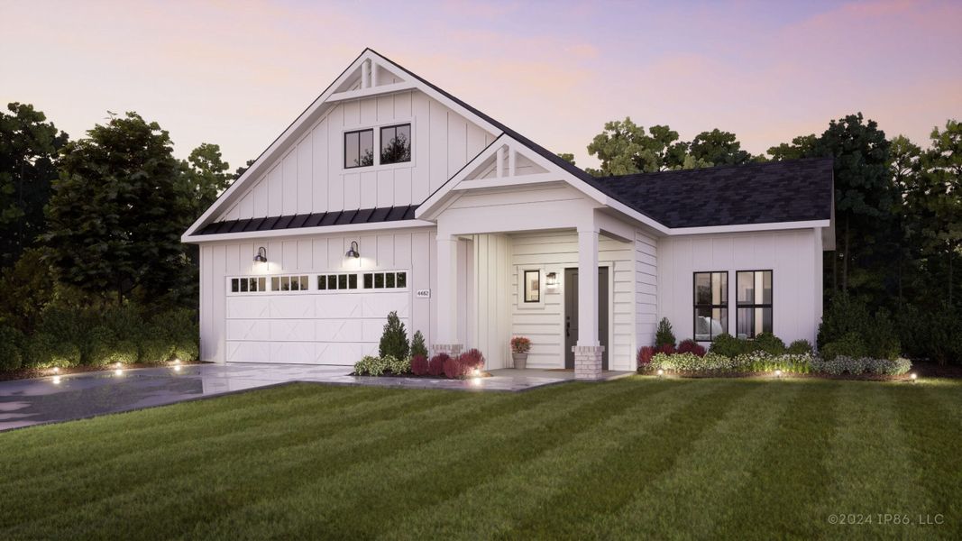 Representative exterior photo of a completed home built from the Palazzo by Perfection Builders in The Courtyards at The Heritage, Andover, KS (Image 20).