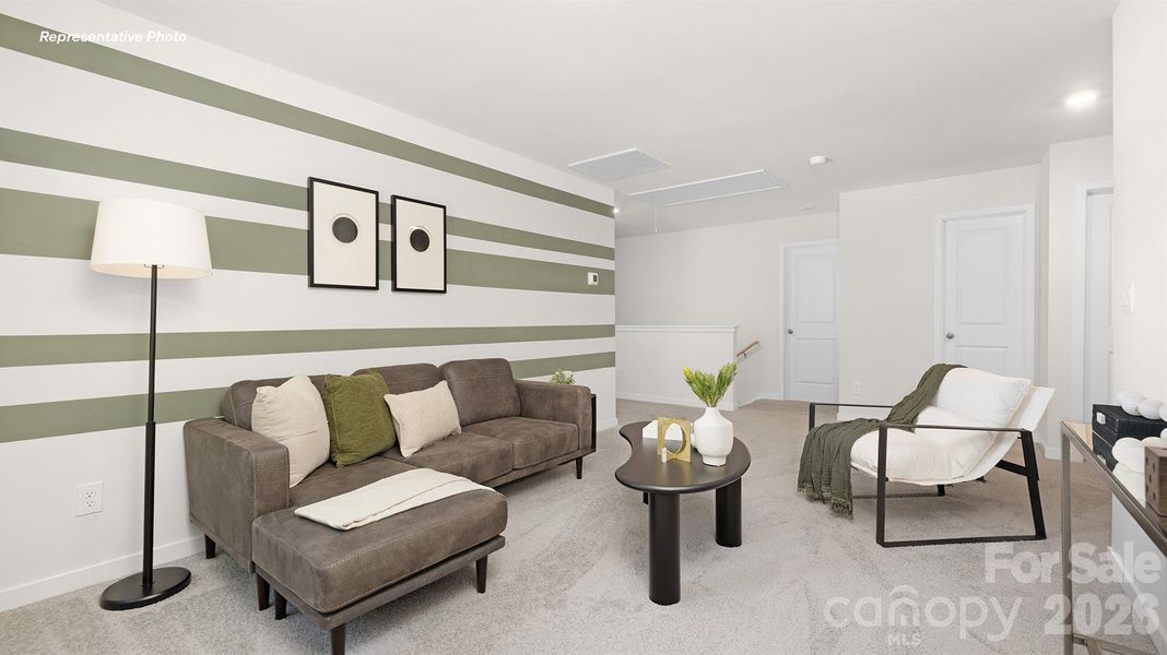 Furnished interior view inside a new home in Calvin Creek, Troutman (Image 27).