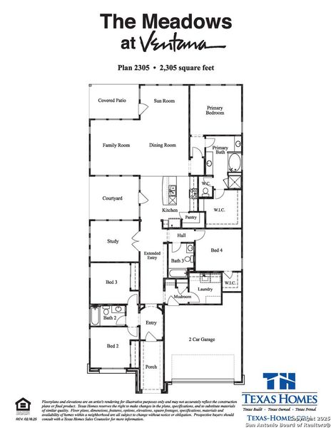 2D floor plan layout of this home in Ventana, Bulverde, TX (Image 7).
