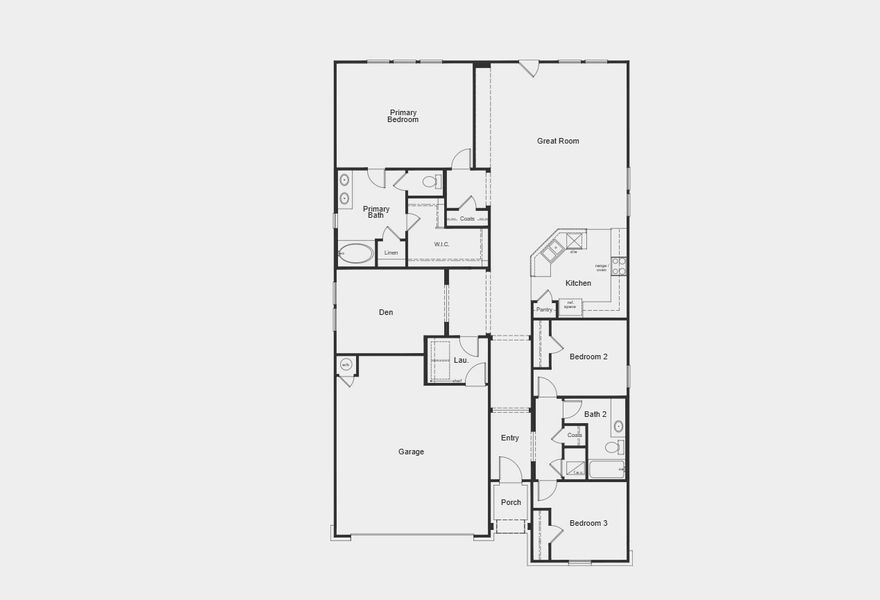 2D floor plan layout for the Plan 2003 by KB Home in Briscoe Falls, Richmond, TX (Image 3). 2D floor plan layout for the Plan 2003 by KB Home in Briscoe Falls, Richmond, TX (Image 3).