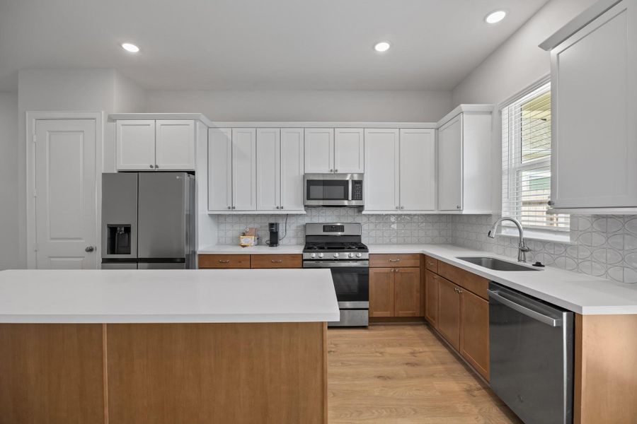 Stainless Steel appliances and beautiful cabinetry